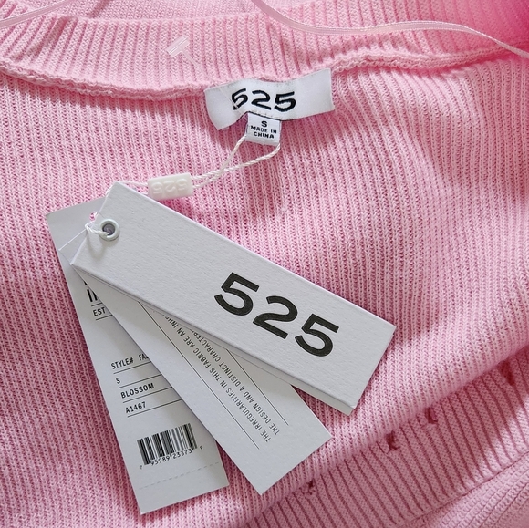 New!525 America  Pink V-Neck Button-Up Cardigan - Picture 7 of 10